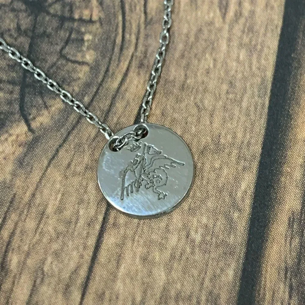 Sterling Silver Dainty Dragon Necklace‎
